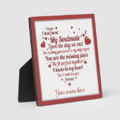 Plaque Photo mignon mot art amour poème ajouter nom (Recto)