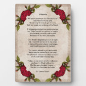 Plaque Photo "Mileposts", un poème d'anniversaire à une femme (Devant)