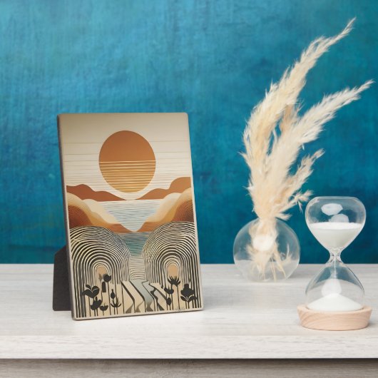 Plaque Photo Milieu du siècle Art moderne Spring Valley Lake Su (Côté)