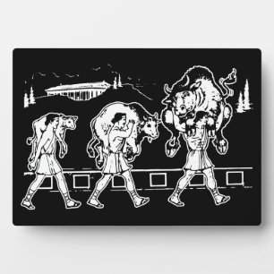 Plaque Photo Milo de Croton et la Bull - Gym Motivational