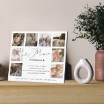 Plaque Photo Mimi Définition Script Photo Collage Keepsaké<br><div class="desc">Envoyez un beau cadeau personnalisé à votre grand-mère qu'elle chérira pour toujours. La plaque est conçue comme une définition de dictionnaire avec "Mimi" conçue dans un style de script noir écrit à la main. Un bloc photo de collage de photos de famille personnalisée pour afficher vos propres photos de famille...</div>