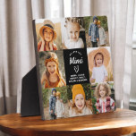 Plaque Photo Mimi We Lots You Hearts Modern Photo Collage<br><div class="desc">Le Mimi We Love You Heart Modern Photo Collage Plaque est un cadeau émouvant et personnalisé qui met en valeur votre amour pour votre grand-mère. Cette plaque magnifiquement conçue comprend un collage photo en forme de coeur, vous permettant d'ajouter vos photos de famille préférées dans un agencement moderne et élégant....</div>