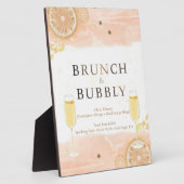 Plaque Photo Mimosa Bar Sign – Peach Watercolor Brunch & Bubbly (Côté)