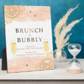 Plaque Photo Mimosa Bar Sign – Peach Watercolor Brunch & Bubbly (Côté)