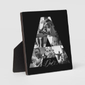 Plaque Photo Mini Élégant Six Photo Collage Lettre A Papa (Recto)