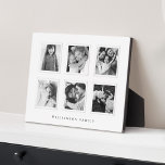 Plaque Photo Mini moderne 6 grille Matboard noir & blanc photo<br><div class="desc">Affichez vos photos de famille spéciales avec cette plaque d'artisanat moderne et minimale de 6 cartes photo de type tableau. La plaque est conçue pour ressembler à une pièce d'art moderne avec un design de carte photo. Art élégant parfait pour une décoration moderne et propre pour toutes les chambres. Les...</div>
