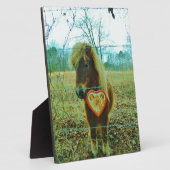 Plaque Photo Miniature cheval Brown Valentine Heart (Côté)