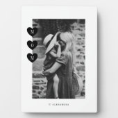 Plaque Photo Minimal Black & White Maman Love Photo Keepsaké (Devant)