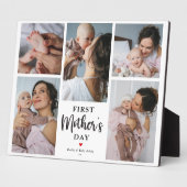Plaque Photo Minimal First Mother's Day Photo Collage Keepsaké (Côté)