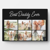 Plaque Photo Minimalist Best Daddy Ever Custom 6 Photo Collage (Devant)