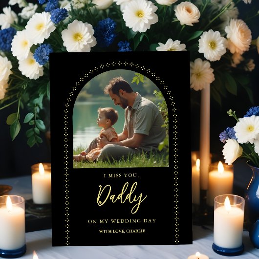 Plaque Photo Minimalist Elegant Wedding Photo Tribute Memorial 