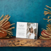 Plaque Photo Minimaliste En Mémoire Amoureuse Hommage Photo (Côté)