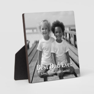 Plaque Photo Minimaliste Meilleur papa jamais photos personnali