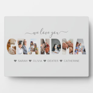 Plaque Photo Minimaliste Nous Vous Aimons Grand-Mère Photo Coll