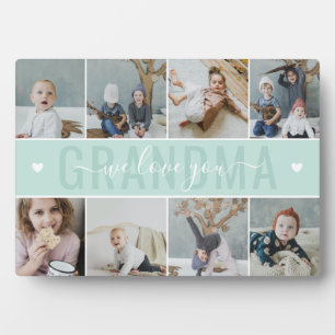Plaque Photo Mint We Love You Grandma Photo Collage
