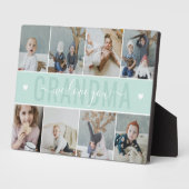Plaque Photo Mint We Love You Grandma Photo Collage (Côté)