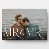 Plaque Photo Minuscules et modernes mariés Mr & Mr Couple Photo (Devant)