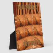 Plaque Photo Miroir africain traditionnel : Girafe tissée (Côté)