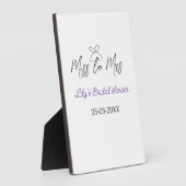 Plaque Photo Miss to Mrs enterrement de vie de jeune fille ajou (Côté)