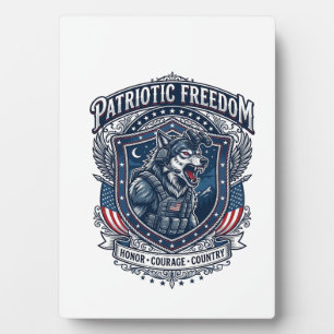 Plaque Photo Mission de nuit patriotique Patriot Wolf Militaire