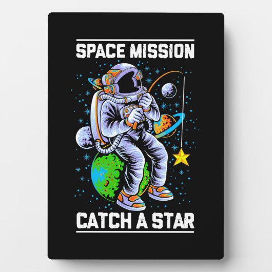 Plaque Photo Mission spatiale astronaute Attraper une étoile (Devant)