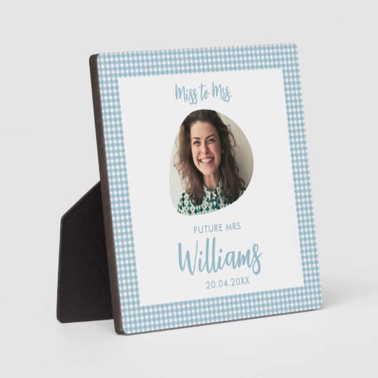 Plaque Photo Mlle à Mme Bride Future Mme Boho Fête des mariées (Recto)