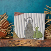 Plaque Photo Mlle Spinelly Chez Elle, 1920 (pochoir pri) (Côté)