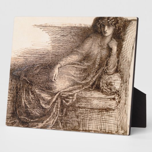 Plaque Photo Mme Jane Morris Reclining on Sofa (Côté)