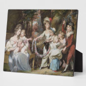 Plaque Photo Mme Justinian Casamajor et huit de ses enfants, (Côté)