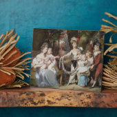 Plaque Photo Mme Justinian Casamajor et huit de ses enfants, (Côté)