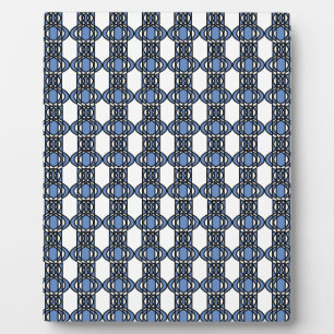 Plaque Photo Mod Retro Blue Abstrait Scarab Motif