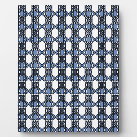 Plaque Photo Mod Retro Blue Abstrait Scarab Motif (Devant)