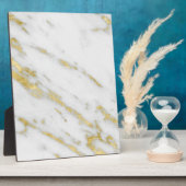 Plaque Photo Mode rose en marbre doré (Côté)