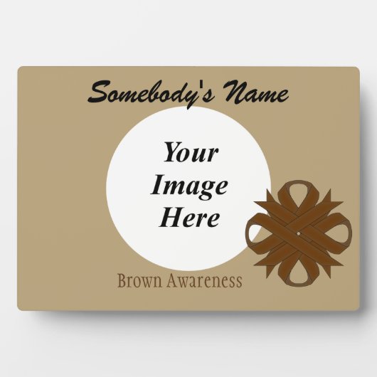 Plaque Photo Modèle Brown du ruban de trèfle par Kenneth Yoncic (Devant)