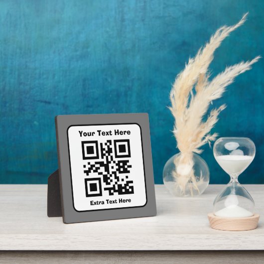 Plaque Photo Modèle de code QR scannable avec texte modifiable (Insitu)