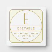 Plaque Photo Modèle de design rétro-moderne modifiable en or et (Devant)