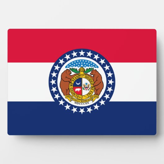 Plaque Photo Modèle de drapeau d'État du Missouri (Devant)