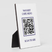 Plaque Photo Modèle de menu numérique avec code QR (Côté)