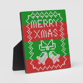 Plaque Photo Modèle de pull de Noël avec grelots Joyeux Noël la (Recto)