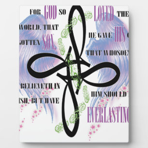 Plaque Photo Modèle de tatouage John 3:16