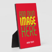 PLAQUE PHOTO MODÈLE DE TEXTE D'IMAGE ROUGE SIMPLE MODERNE (Côté)