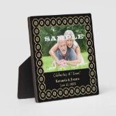 Plaque Photo Modèle du 40e anniversaire du Mariage Gold Frame (Recto)