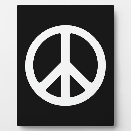 Plaque Photo Modèle du symbole de paix blanc (Devant)