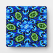 Plaque Photo Modèle Floral bleu Abstrait (Devant)