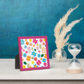 PLAQUE PHOTO MODÈLE FLORAL COLORÉ (Insitu)