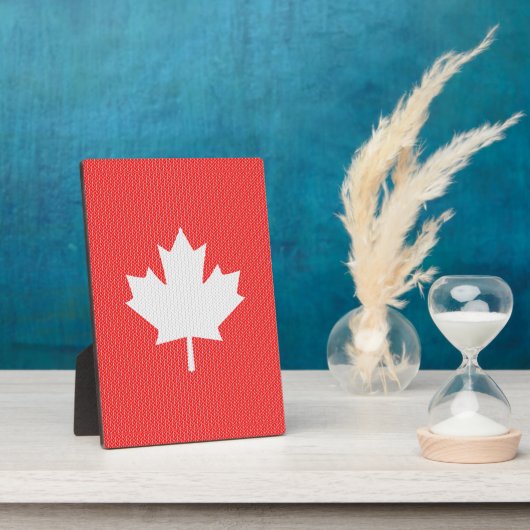 Plaque Photo Modèle Knit Maple Leaf Tricot Motif (Côté)