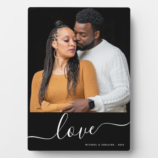 Plaque Photo Modèle moderne superposition de script Couples per (Devant)