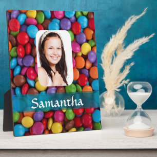 Plaque Photo Modèle photo de bonbons multicolores