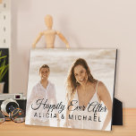 Plaque Photo Modèle photo de famille mariage keepscher mignonne<br><div class="desc">Téléchargez la photo de paysage préférée de votre couple (à orientation horizontale) et faites de cette plaque un cadeau spécial souvenir de famille.               Vous pouvez créer votre propre plaque en modifiant l'image,  le texte et les noms.</div>