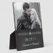 Plaque Photo Modèle photo Mariage noir et blanc (Côté)